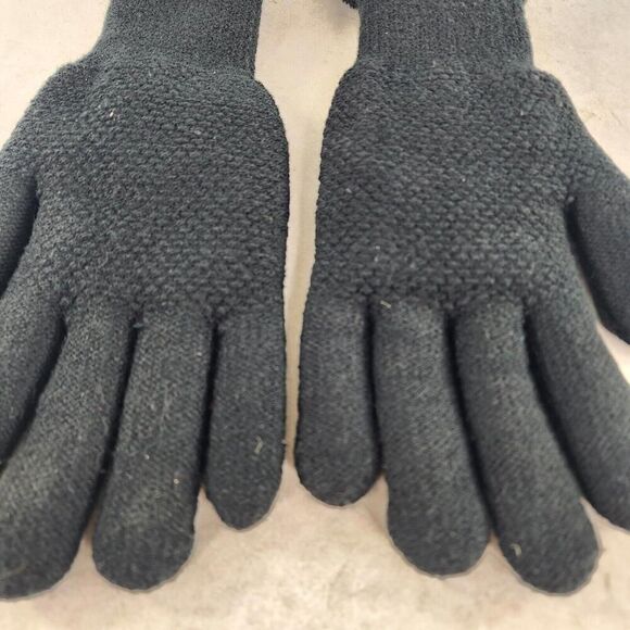 UGG Plush Knit lined Gloves Size S/M Black button accents Winter Glove - Picture 5 of 6